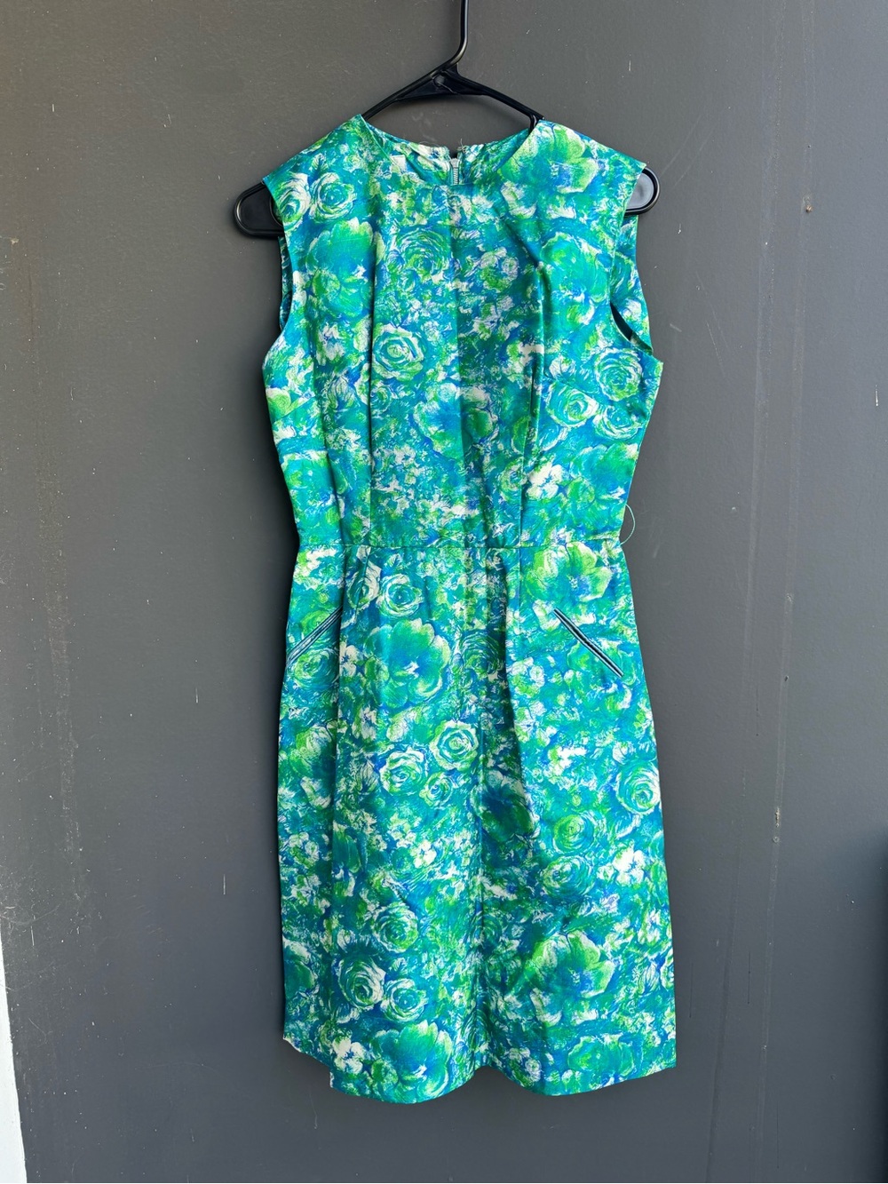 Romantic Vintage 1960’s floral watercolor Sheath Dress